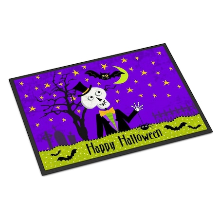 Carolines Treasures 24 x 36 in. Happy Halloween Skeleton Indoor or Outdoor Mat VHA3014JMAT